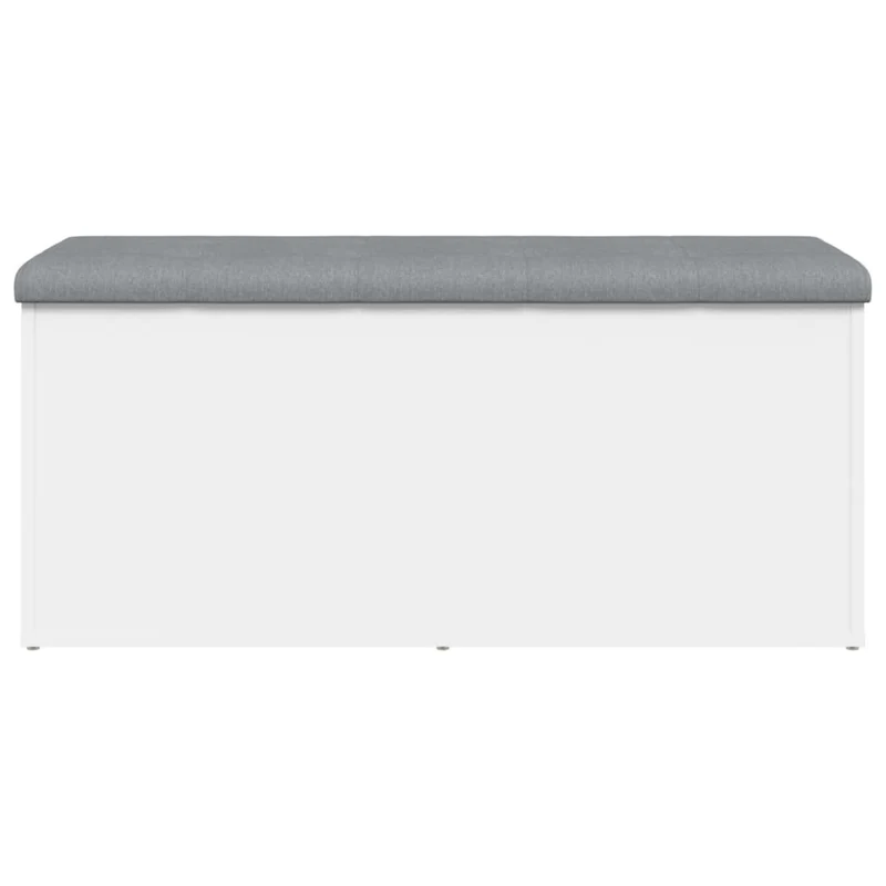 Banc banquette de rangement blanc 102 x 42 x 45 cm bois d'ingénierie blanc DEC024707