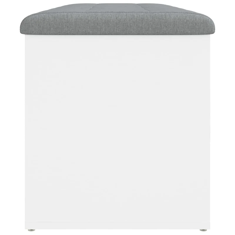 Banc banquette de rangement blanc 102 x 42 x 45 cm bois d'ingénierie blanc DEC024707