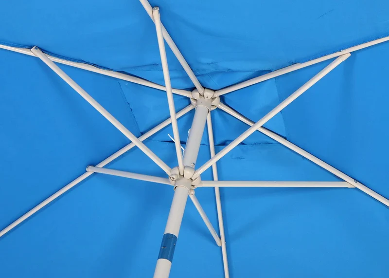Parasol de jardin 2x3m rectangulaire inclinable polyester/aluminium 4,5kg bleu 04_0003890