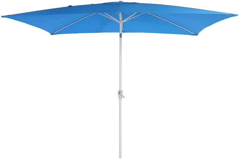 Parasol de jardin 2x3m rectangulaire inclinable polyester/aluminium 4,5kg bleu 04_0003890