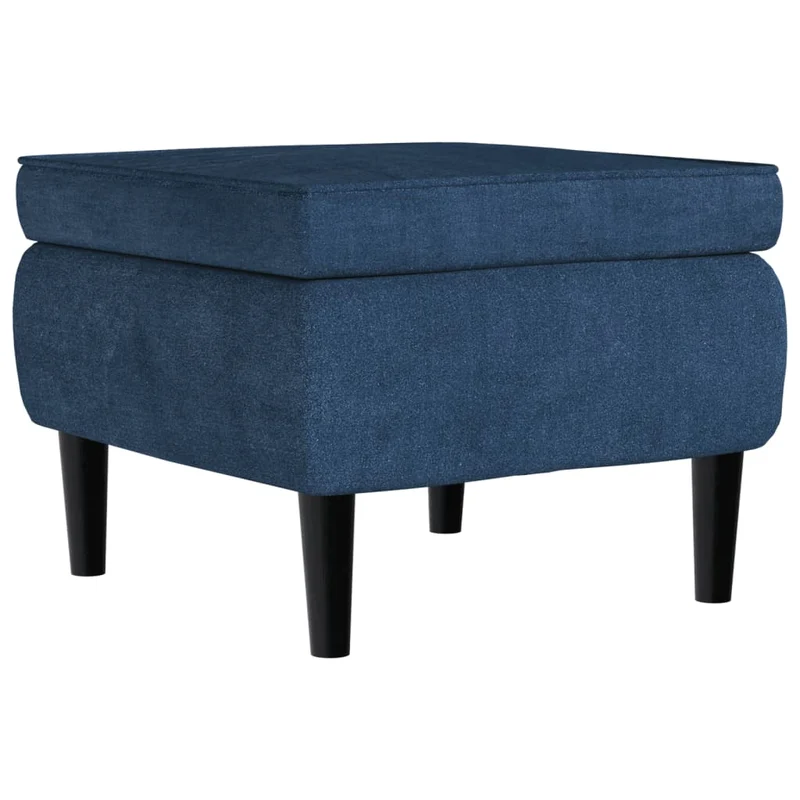 Fauteuils relax avec rebords latérals et repose-pieds en velours bleu DEC028689