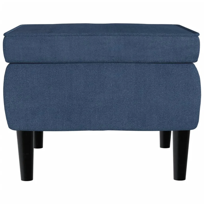 Fauteuils relax avec rebords latérals et repose-pieds en velours bleu DEC028689