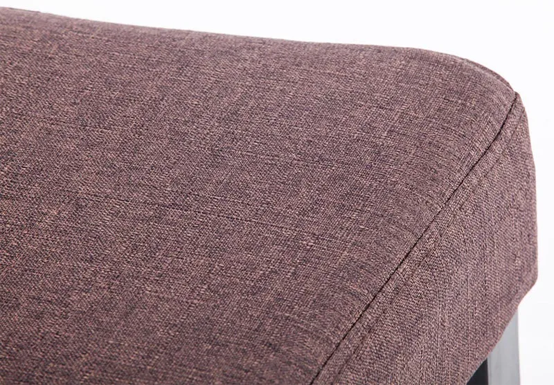 Lot de 4 chaises de salle à manger design classique en tissu marron et pieds en bois noir 10_0001772