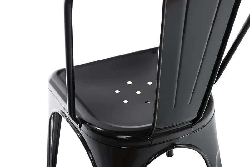 Lot de 4 chaises empilables design industriel métal noir 10_0001186