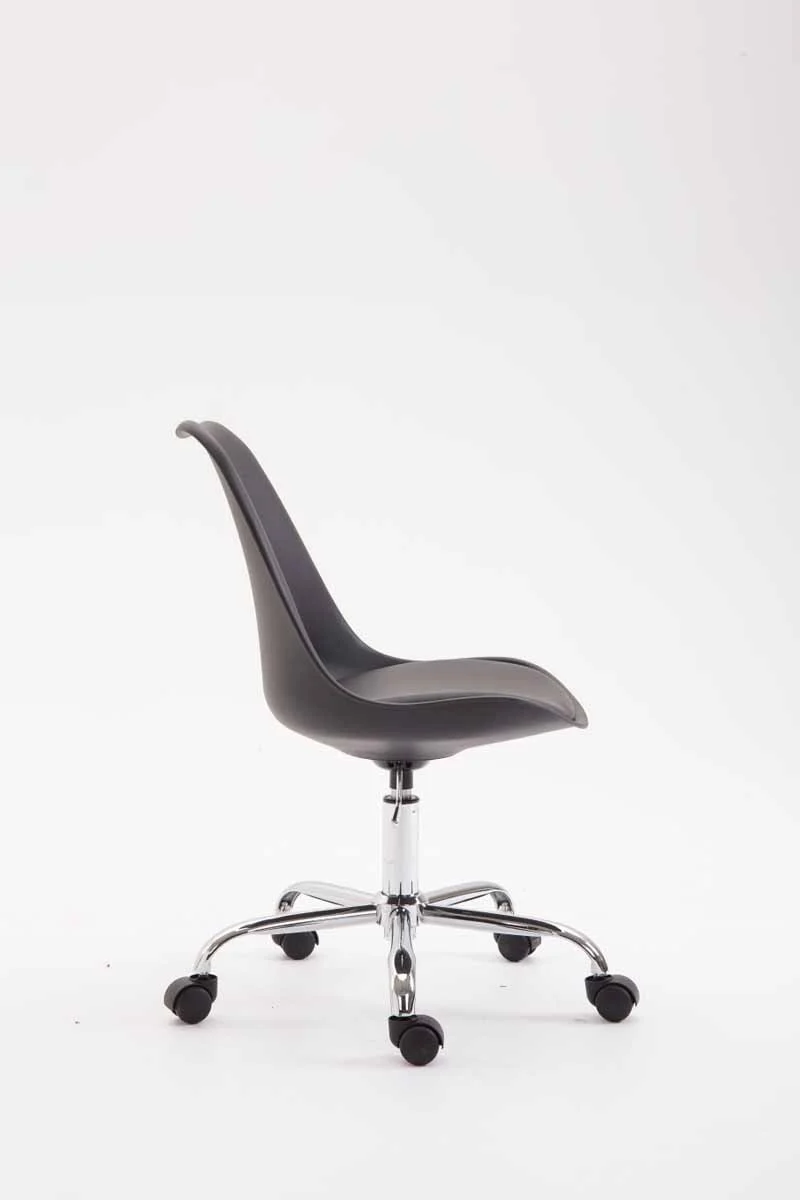 Chaise de bureau tabouret à roulette hauteur réglable noir TABO10022
