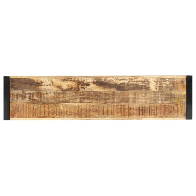 Table d'appoint console d'entrée meuble de salon 150 x 35 x 76 cm bois de manguier et acier DEC031561