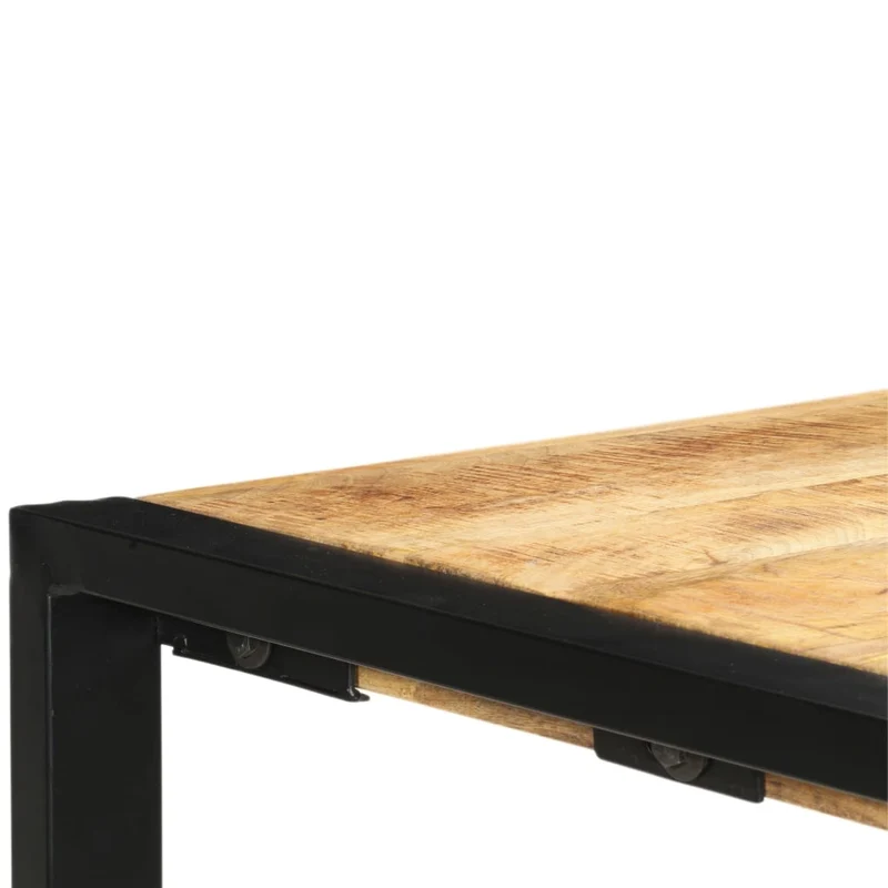 Table d'appoint console d'entrée meuble de salon 150 x 35 x 76 cm bois de manguier et acier DEC031561