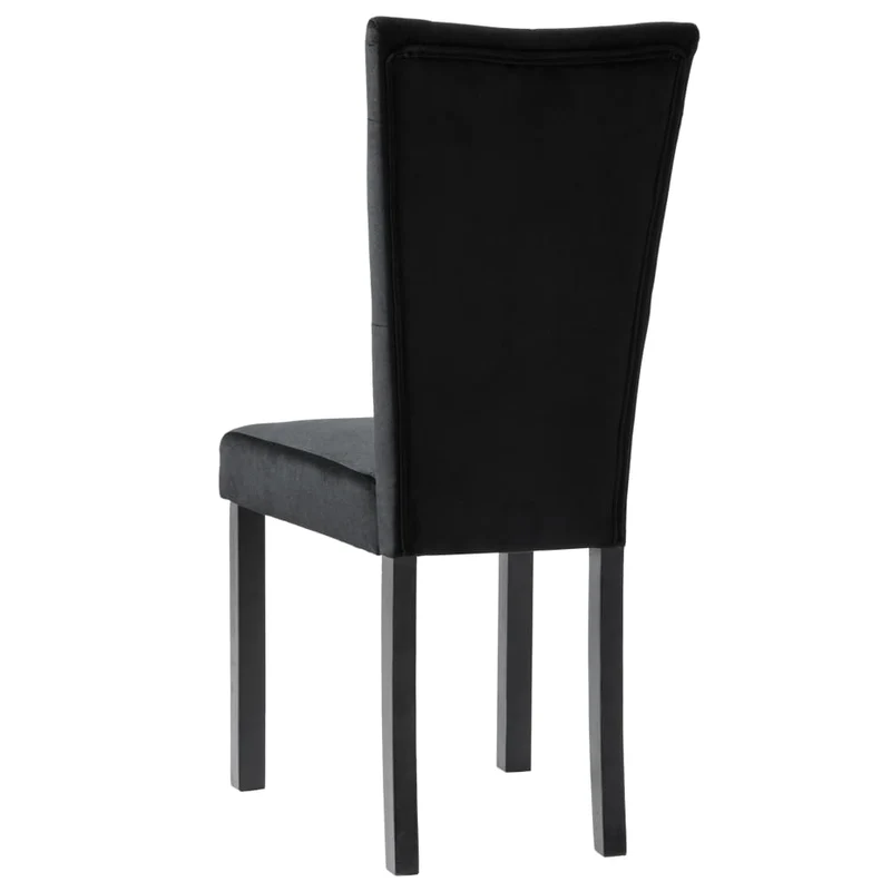 Lot de 6 chaises de salle à manger cuisine design classique velours noir CDS022739
