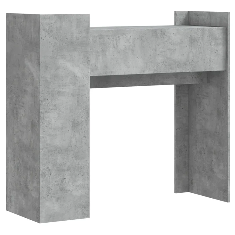 Meuble console d'entrée moderne table d'appoint avec compartiment de rangement 100 x 35 x 90 cm bois d'ingénierie gris DEC032012