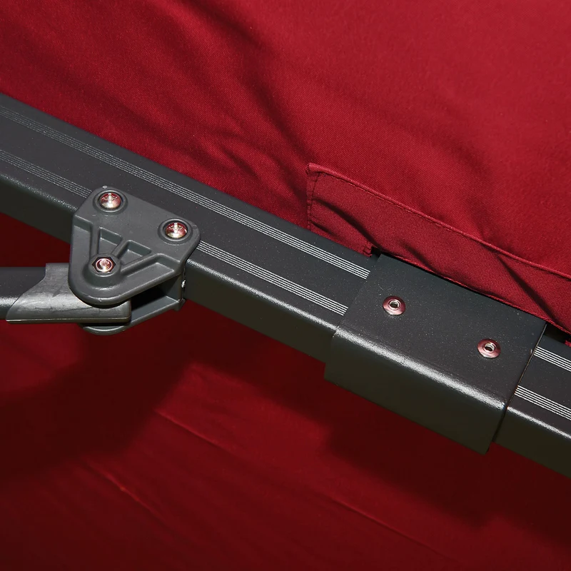 Parasol déporté 3x4 m diamètre 5 m inclinable aluminium polyester bordeaux 04_0007962
