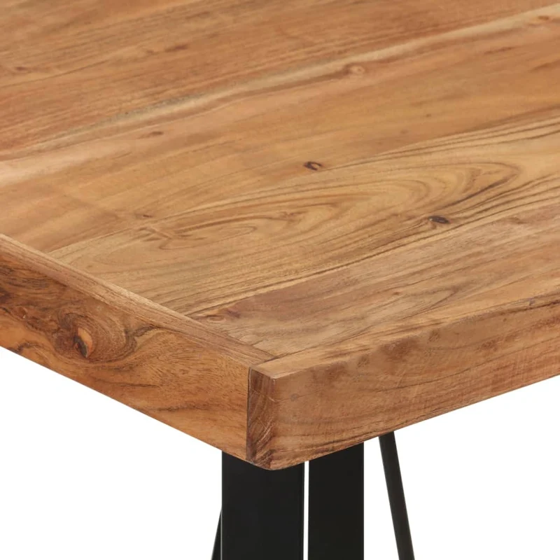 Table d’appoint multifonction 55 x 55 x 107 cm bois massif d'acacia et fer DEC036319