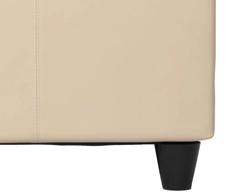 Banc coffre 180 cm avec rangement assise rembourrée cuir et simili cuir crème 04_0011532