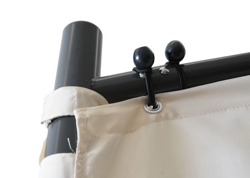 Lot de 4 parois pour pergola 3 x 3 m avec fermeture éclair tissu polyester crème pergola non incluse 04_0010785