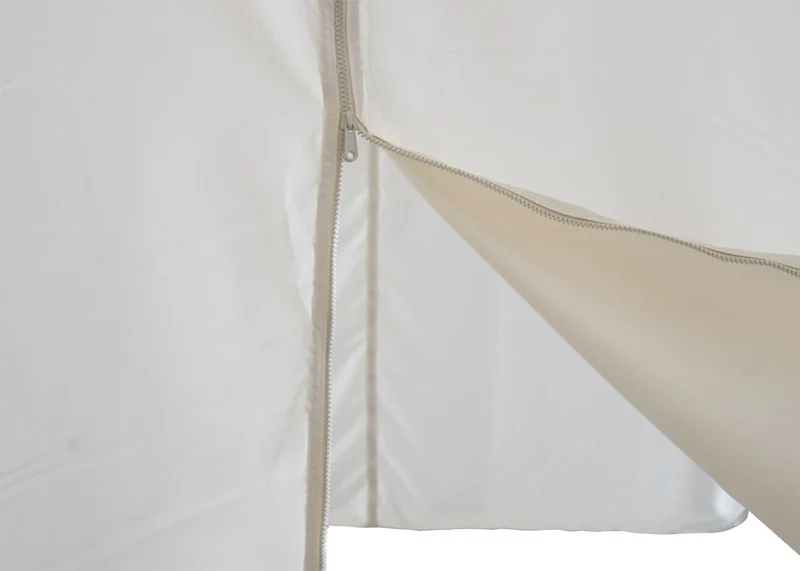 Lot de 4 parois pour pergola 3 x 3 m avec fermeture éclair tissu polyester crème pergola non incluse 04_0010785