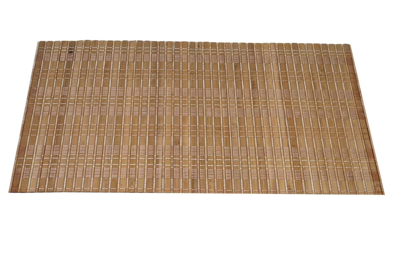 Set de 6 sets de table 45 x 30 cm bambou lavable enroulable brun foncé 04_0011124