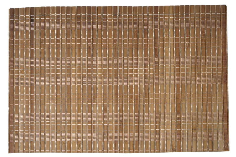 Set de 6 sets de table 45 x 30 cm bambou lavable enroulable brun foncé 04_0011124