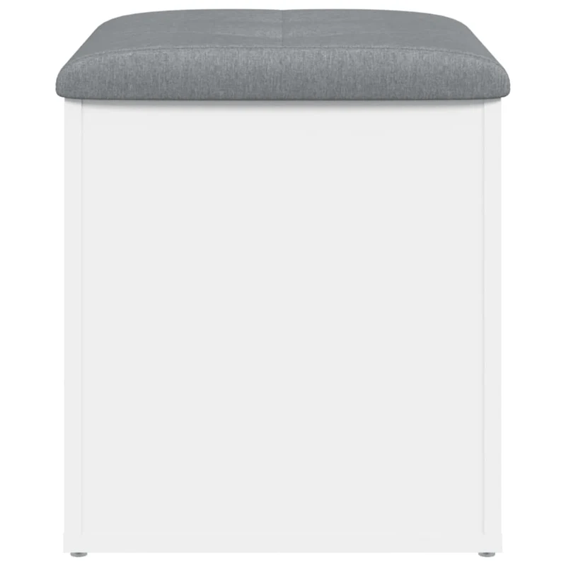 Banc banquette de rangement blanc 42 x 42 x 45 cm bois d'ingénierie blanc DEC024709