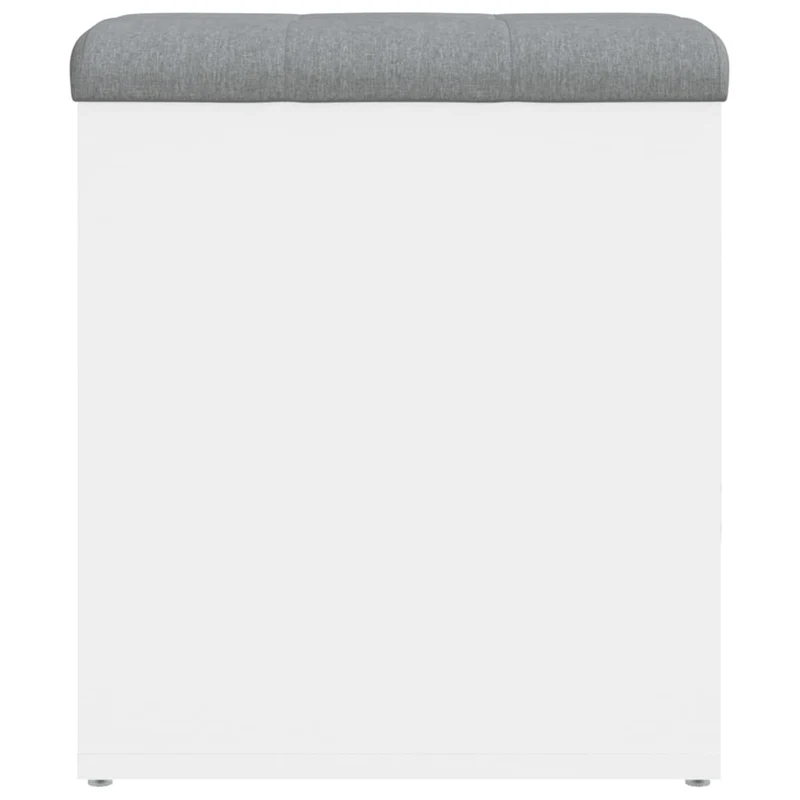 Banc banquette de rangement blanc 42 x 42 x 45 cm bois d'ingénierie blanc DEC024709