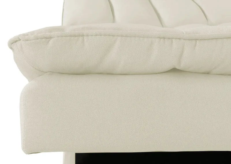 Canapé-lit convertible lit d’appoint surface de couchage 180 x 110 cm en tissu crème 04_0010155