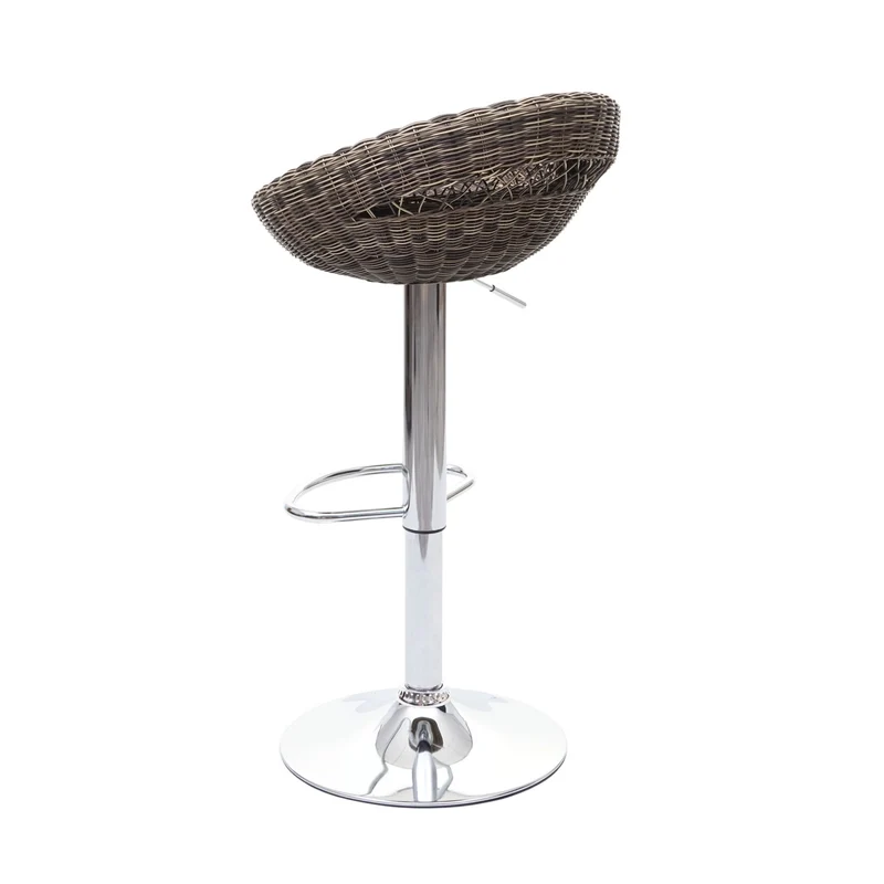 Lot de 2 tabourets de bar pour intérieur ou extérieur poly rotin chrome 04_0000147