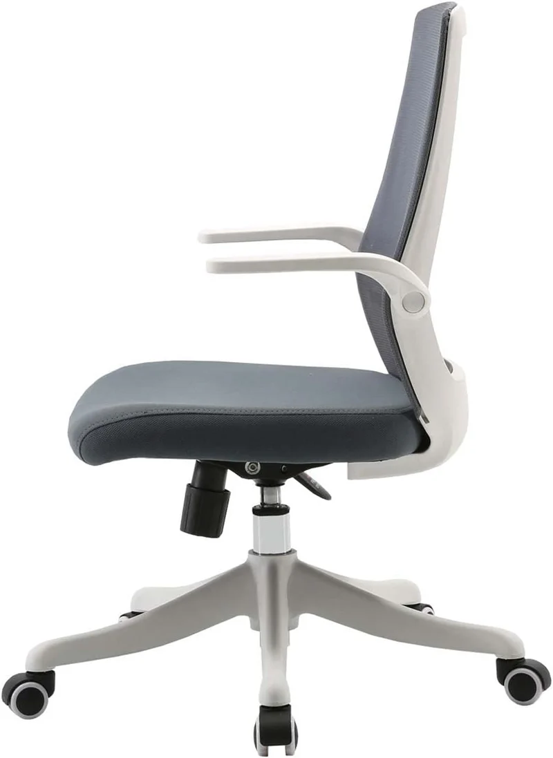 Chaise de bureau ergonomique accoudoirs mécanisme de bascule en maille gris BUR04105