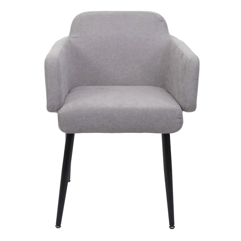 Ensemble de salle à manger 2x chaise de salle à manger et 1x banc en tissu gris 04_0006757