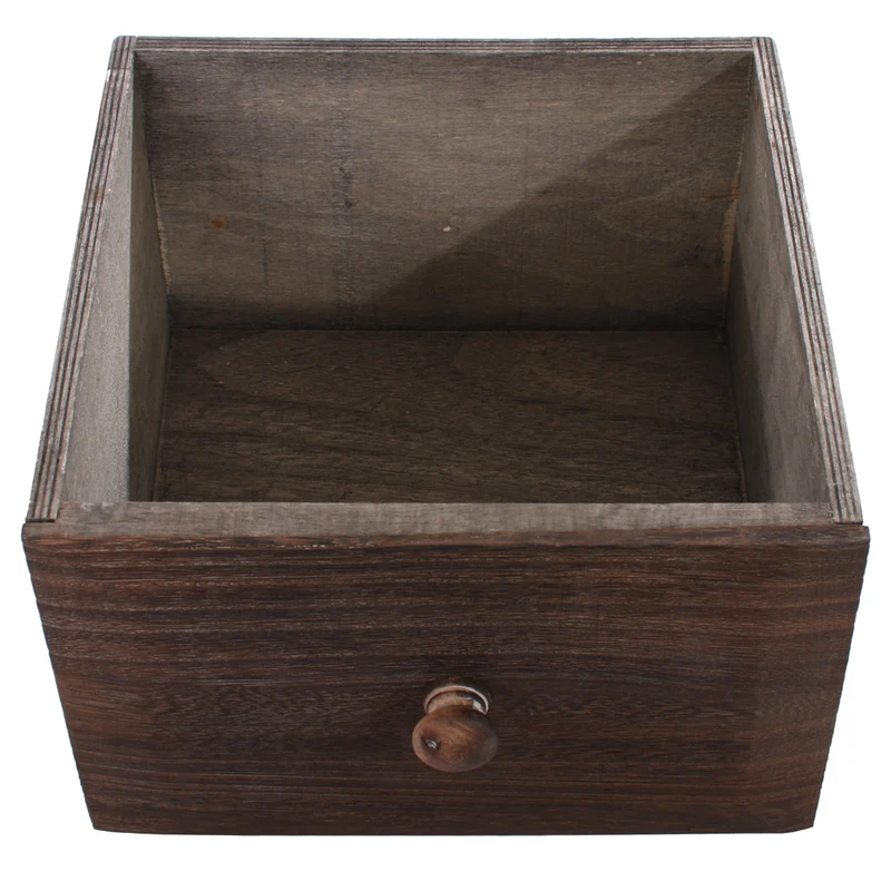 Commode meuble à tiroirs 4 tiroirs 74x30x25 cm aspect vintage marron 04_0006536