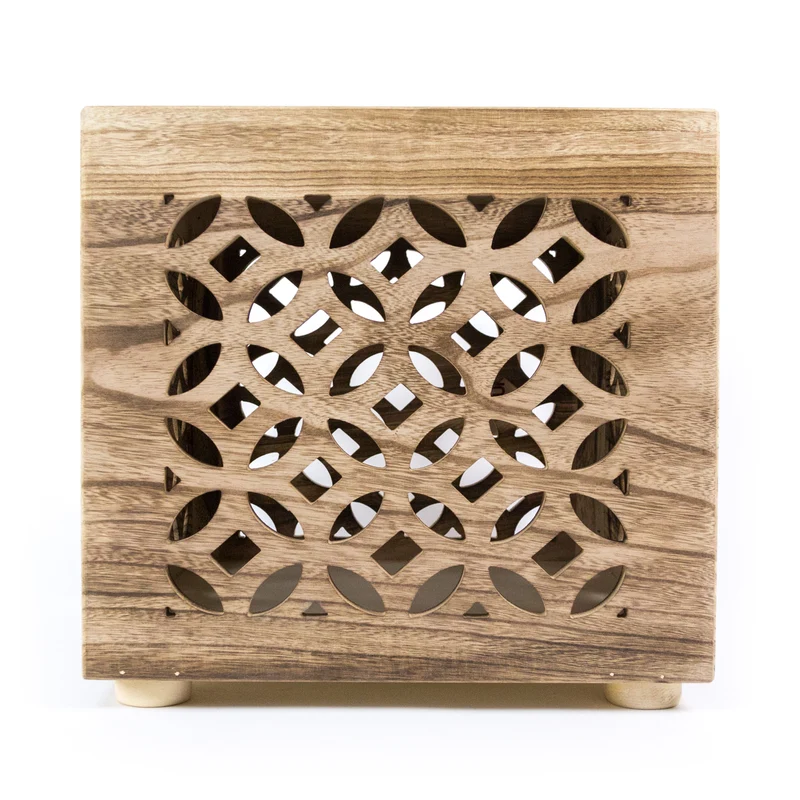 Tabouret table d'appoint cube bois table de chevet cube bois marron table basse étagère 39x40x40 cm TABA06015
