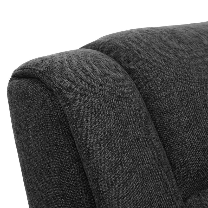Fauteuil de massage repose-pieds réglable incluant chauffage en tissu gris 102x79x96 cm 04_0006876