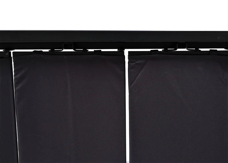 Pergola pavillon de jardin à lattes auvent de terrasse 8 cm cadre en aluminium tissu/textile 3 x 4m anthracite 04_0008119