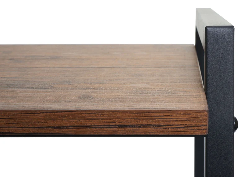 Banc à chaussures avec 4 compartiments 40x107x38 cm métal et MDF aspect chêne 04_0007878