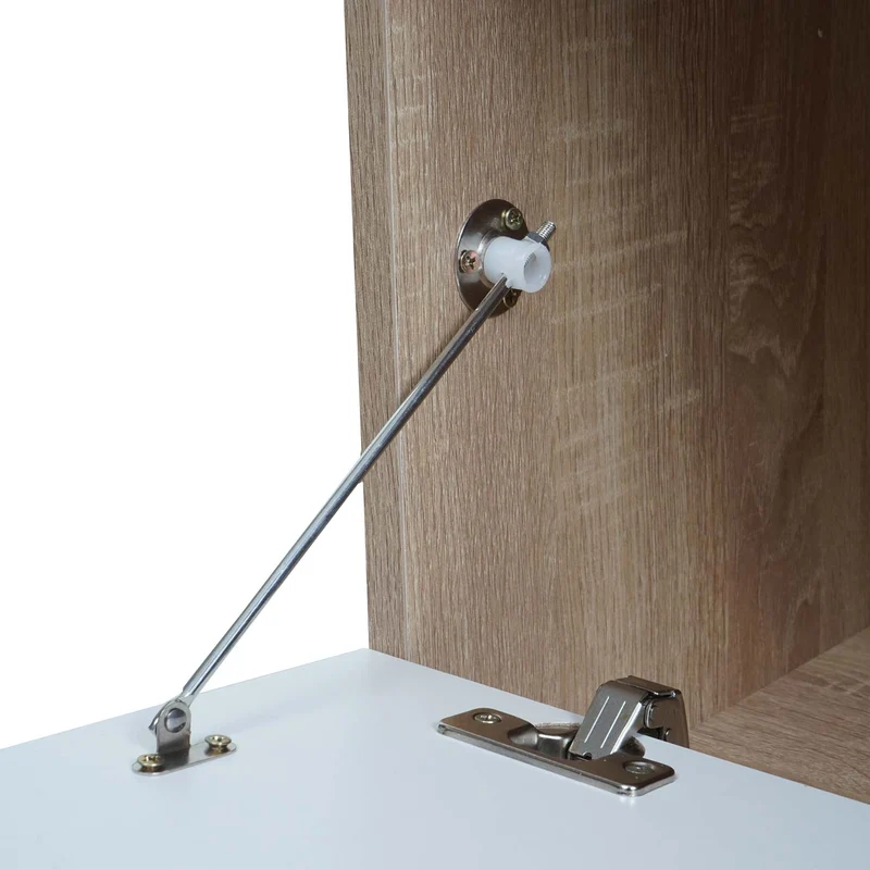 Meuble TV compartiment de rangement avec porte 43x140x41 cm MDF aspect chêne blanc 04_0007853