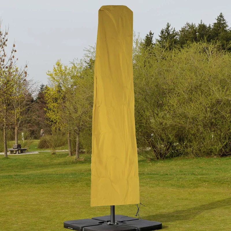 Housse de protection pour parasol jusqu'à 5m housse avec zip jaune 04_0007045