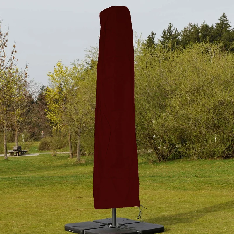Housse de protection pour parasol jusqu'à 5m housse avec zip bordeaux 04_0007044