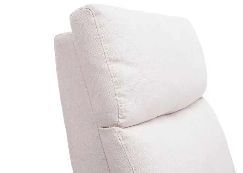 Fauteuil TV relaxation fonction inclinable réglable en tissu crème 04_0006877