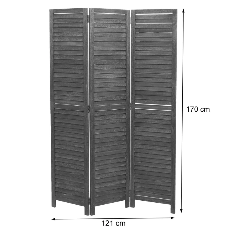 Paravent séparaeur de pièce 3 panneaux aspect vintage blanc 170 x 120 cm 04_0008028