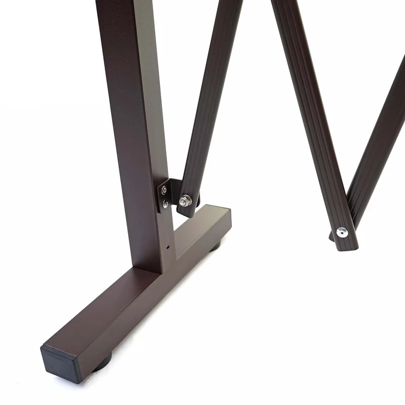 Grille de barrière grille à ciseau grille de protection des animaux extensible aluminium marron hauteur 153 cm largeur 32-265 cm 04_0006984