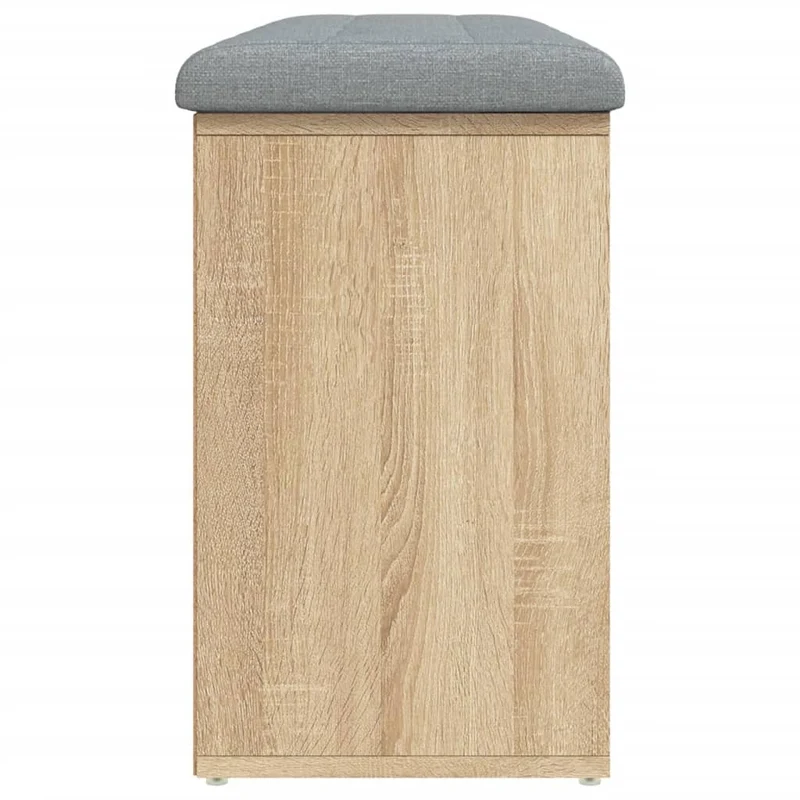 Banc de rangement à chaussures couleur chêne 102 x 32 x 50 cm bois d'ingénierie brun DEC024885