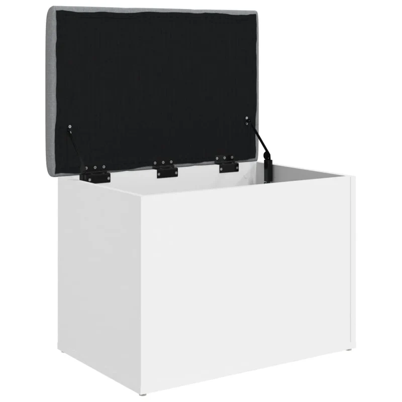Banc banquette de rangement blanc 62 x 42 x 45 cm bois d'ingénierie blanc DEC024711