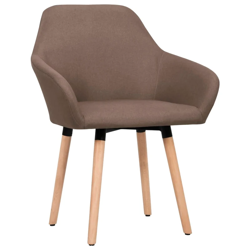 Lot de 2 chaises de salle à manger cuisine design moderne tissu marron CDS020768