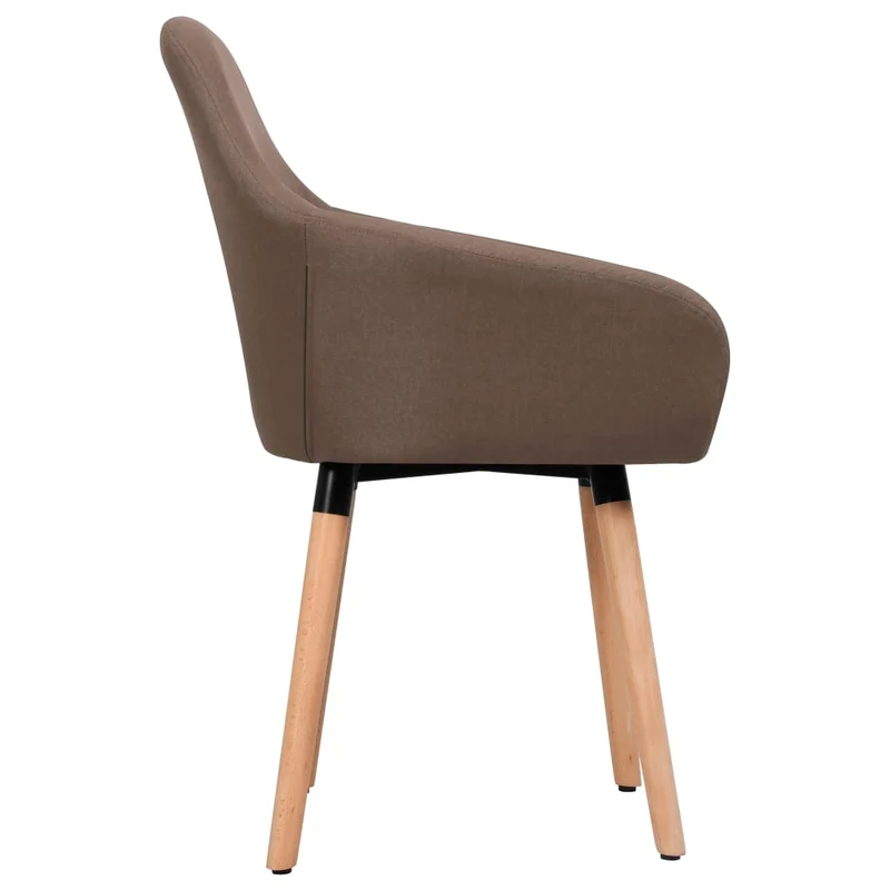Lot de 2 chaises de salle à manger cuisine design moderne tissu marron CDS020768