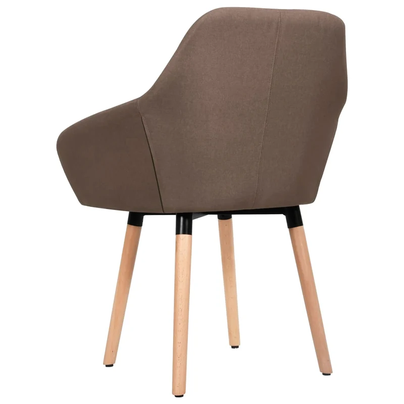 Lot de 2 chaises de salle à manger cuisine design moderne tissu marron CDS020768