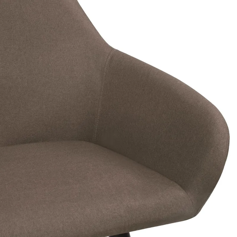 Lot de 2 chaises de salle à manger cuisine design moderne tissu marron CDS020768