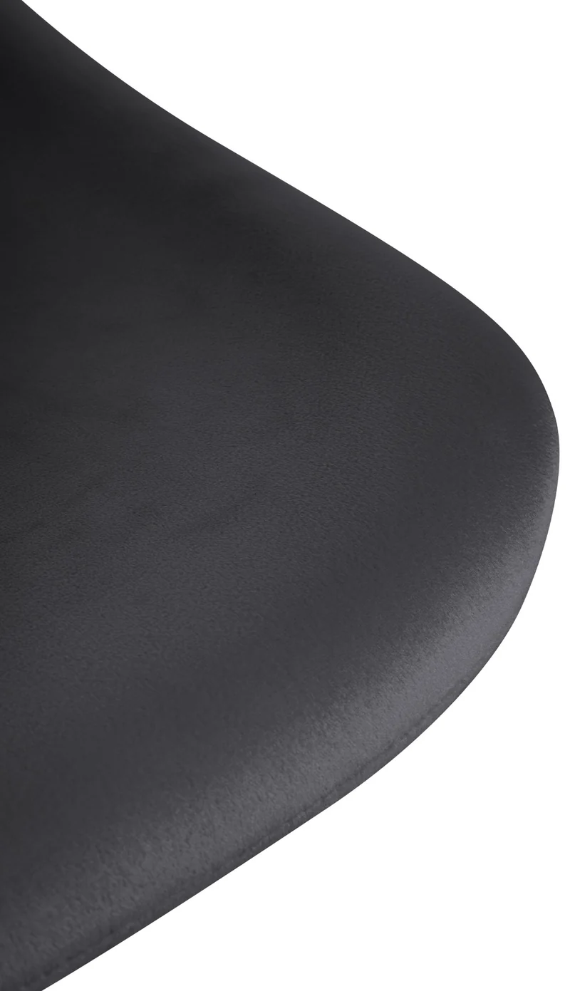 Lot de 2 tabourets de bar rotation à 360°en velours noir pieds en trompette métal noir 10_0006631
