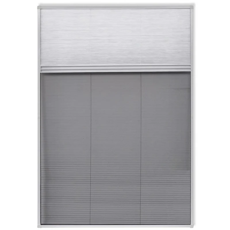 Moustiquaire plissée pour fenêtre 160 x 80 cm avec store occultant DEC022145