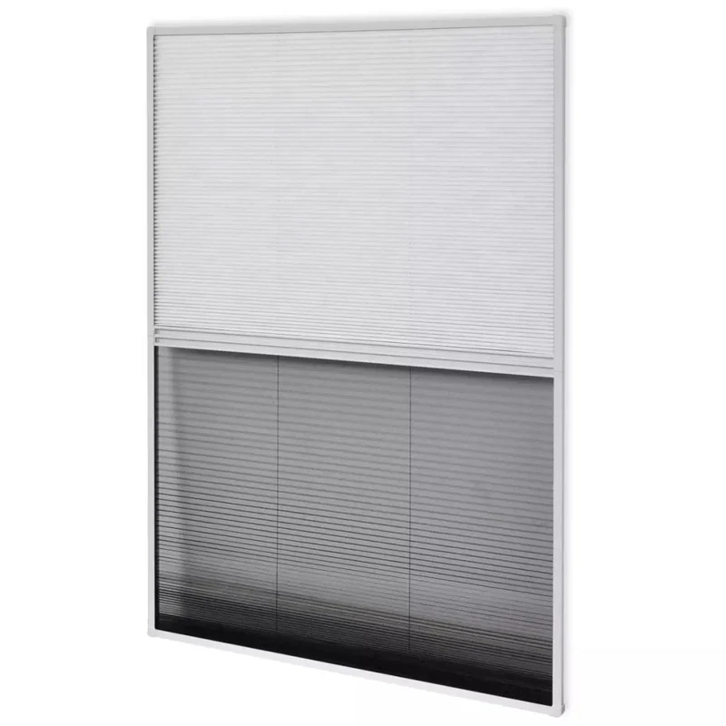 Moustiquaire plissée pour fenêtre 160 x 80 cm avec store occultant DEC022145
