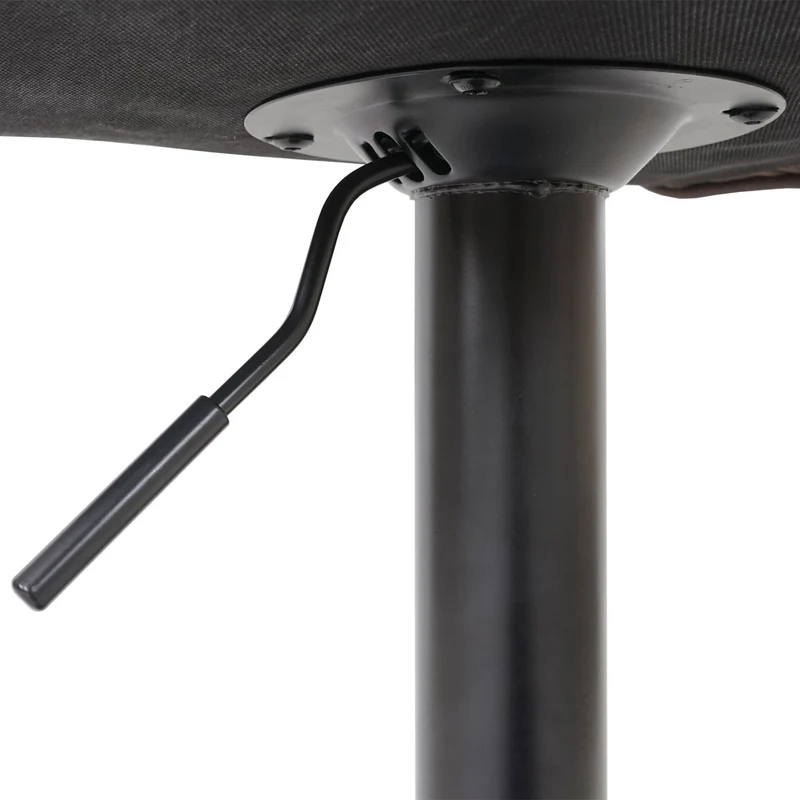 Lot de 2 tabourets de bar en tissu imitation daim marron foncé TDB04030