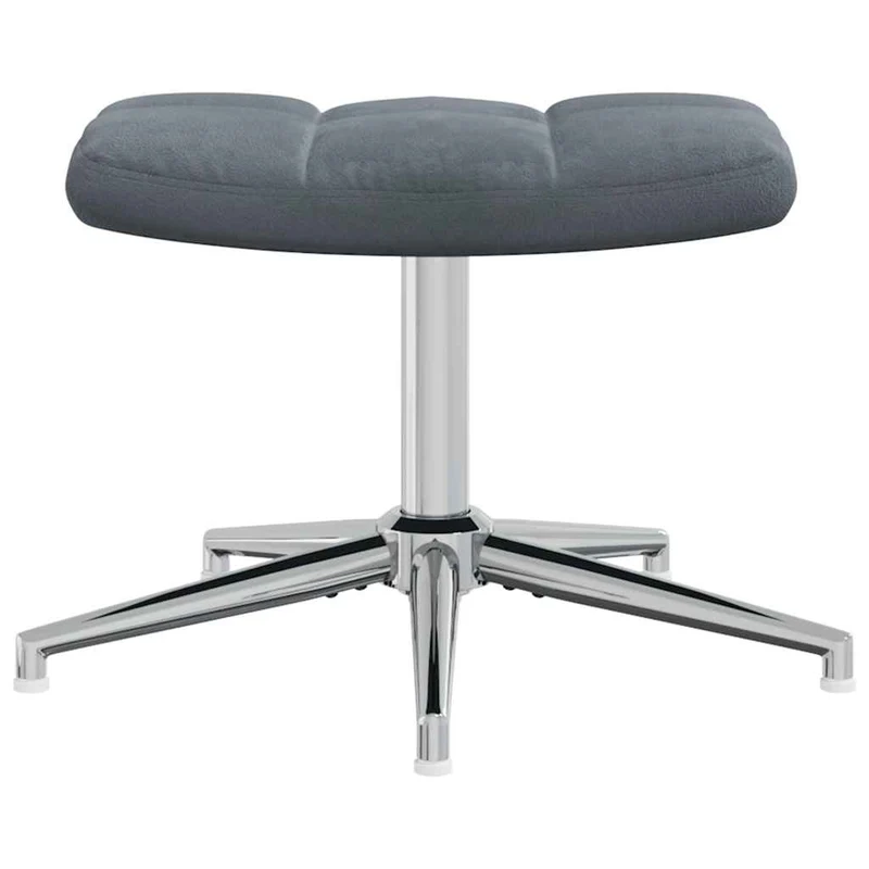 Fauteuil lounge chaise de canapé design moderne avec repose-pied en velours gris foncé DEC026593
