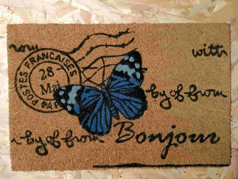 Tapis entrée 40x60cm - Paillasson Fibre de Coco - Caoutchouc Anti Glisse - PLUSIEURS MODELES