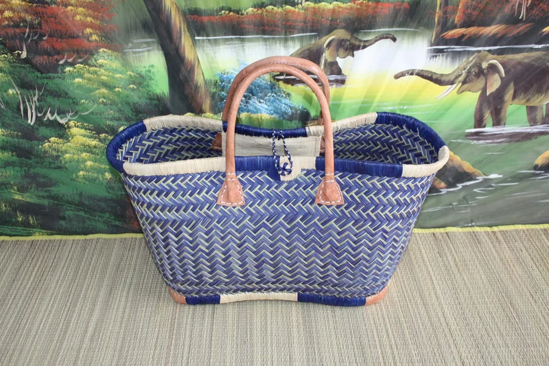 Superbe Panier - 3 TAILLES - Tressé à la main - sac cabas - idéal courses , marchés , travail , plage , déco